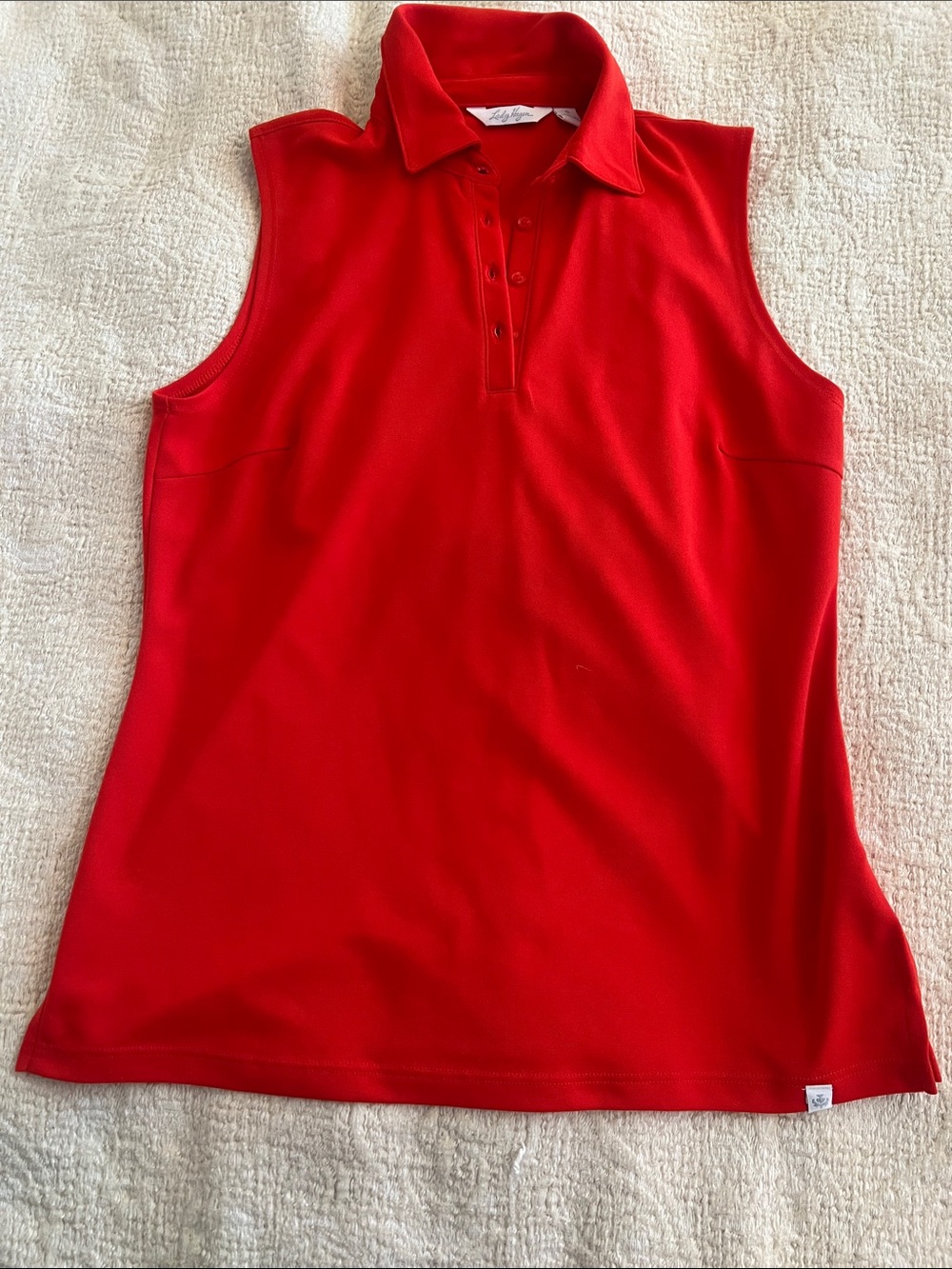 Lady Hagen Women's Sleeveless Golf Polo Shirt Red‎